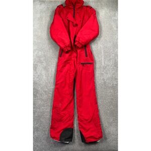 VTG Powderhorn Red Ski Suit Snowsuit One Piece Skiing Jumpsuit Size 8